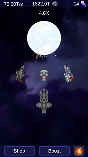 Idle galaxy clicker: spaceship Screen 2