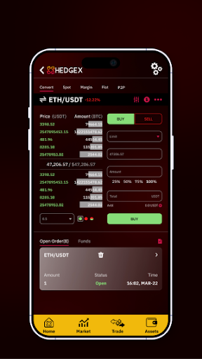 Android application Hedgex screenshort
