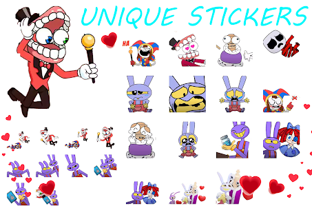 Stickers Circus Clowns Virtual