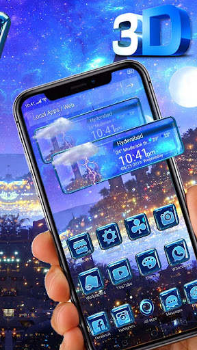 Night City 3D Glass Tech Theme ?