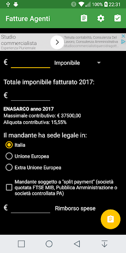 Android application Fatture Agenti screenshort