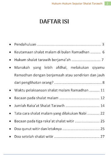 Hukum Seputar Shalat Tarawih Screen 2