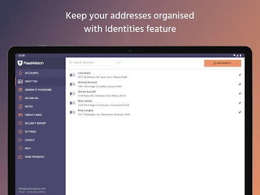 Screenshot of PassWatch -  Password Manager