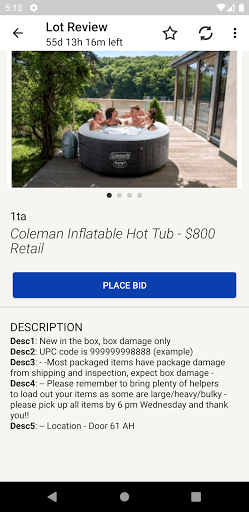Screenshot of Vanzant Auctions