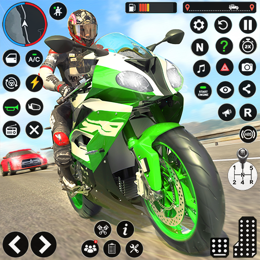 Motorbike Traffic Race Game 3D logo