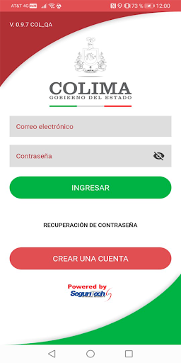 Android application Colima COVID-19 screenshort