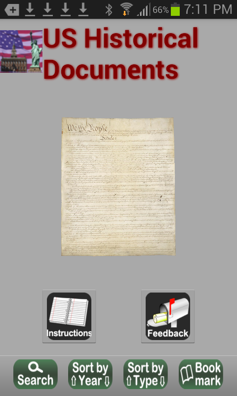 Android application US Historical Documents screenshort