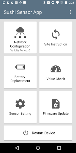 Android application Sushi Sensor App screenshort