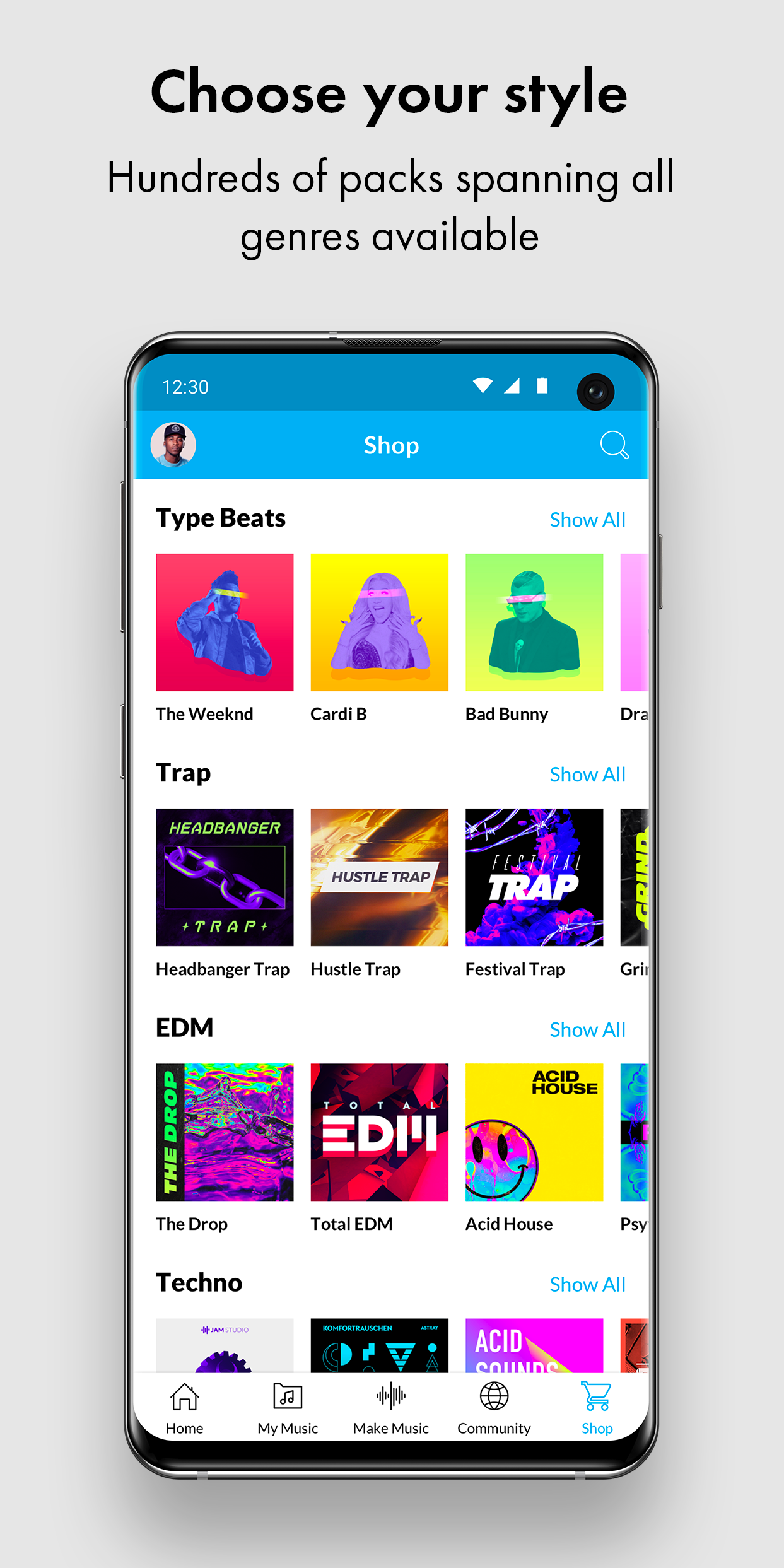 Android application Music Maker JAM: Beatmaker app screenshort