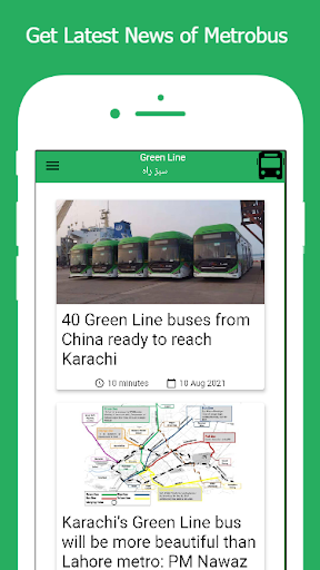Green Line - Karachi Metrobus Screen 2