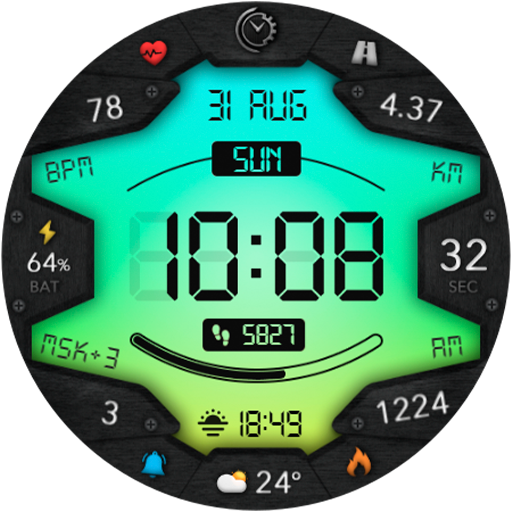 Digital Sunburst WS3 WatchFace screenshot 15