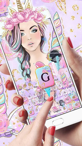 Unicorn Girl keyboard