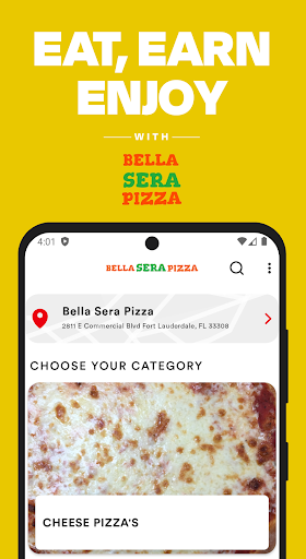 Android application Bella Sera Pizza screenshort