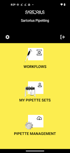 Android application Sartorius Pipetting screenshort