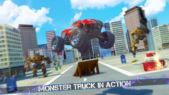 Flying Robot Monster Truck Battle 2019 4