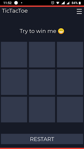 Android application Tic Tac Toe screenshort