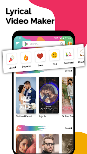 Android application Lyrical Photo Status screenshort