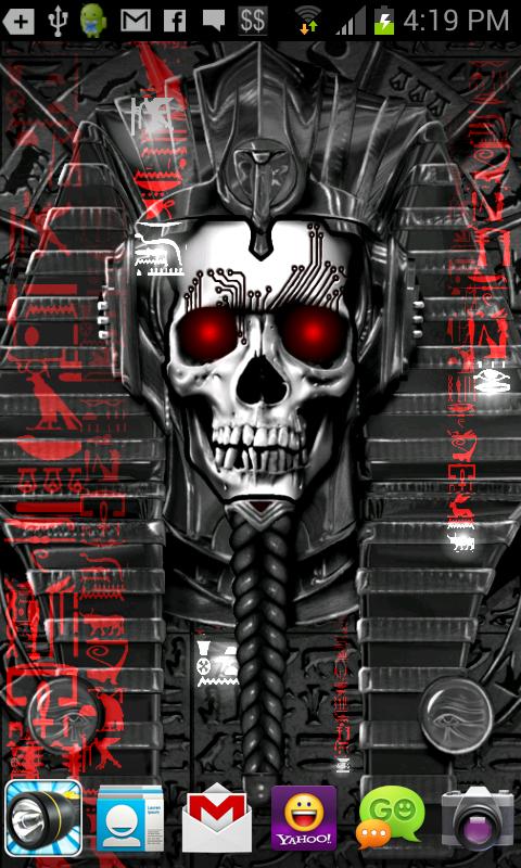 Android application Undead Pharaoh Skull Wallpaper screenshort