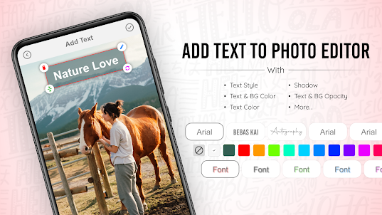 Add text to Photo Editor