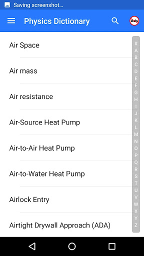 Physics Dictionary Screen 2