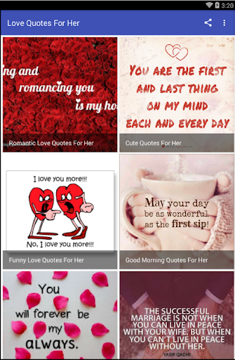 Android application LOVE QUOTES FOR HER screenshort