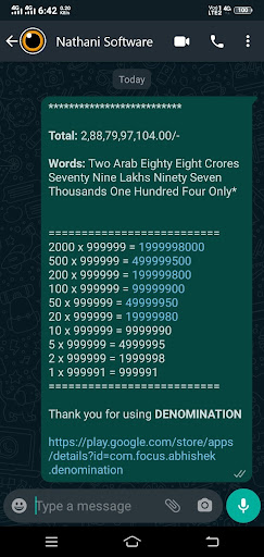 Denomination: Cash Calculator Screen 3