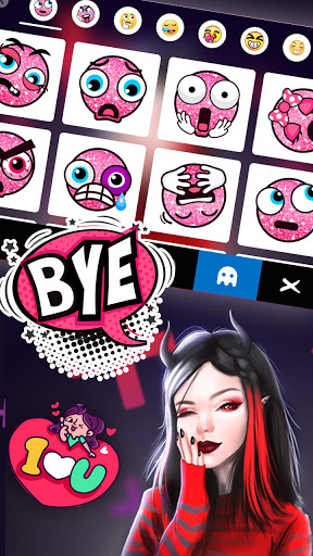 Cute Devil Girl Keyboard Backg Screen 3