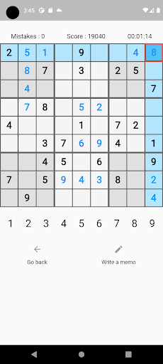 Android application Sudoku DUDU screenshort
