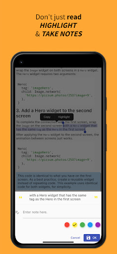 Flutter Offline Cookbook Screen 3