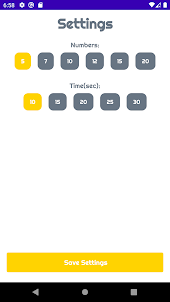 Memory Game - Remember Numbers