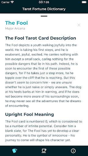 Tarot & Fortune Dictionary Screen 3