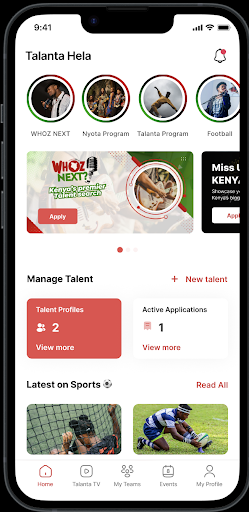 Android application Talanta Hela screenshort