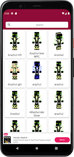 Arazhul Skins para Minecraft Screenshot