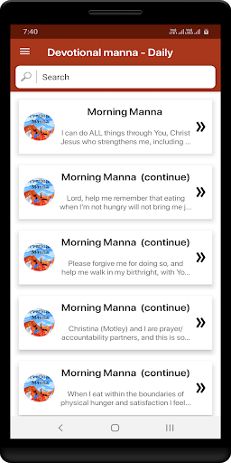 Devotional manna - Daily Screen 2