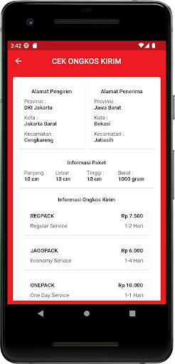 Lion Parcel Cek Ongkir & Lacak Screen 3