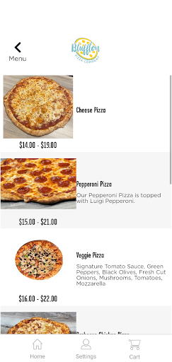 Screenshot of Bluffton Pizza Company