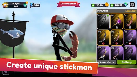 Stickman Archer online Mod APK 1.11.0 (Unlimited money) Gallery 1