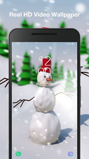 3d Snowman Live Wallpaper Screen 3