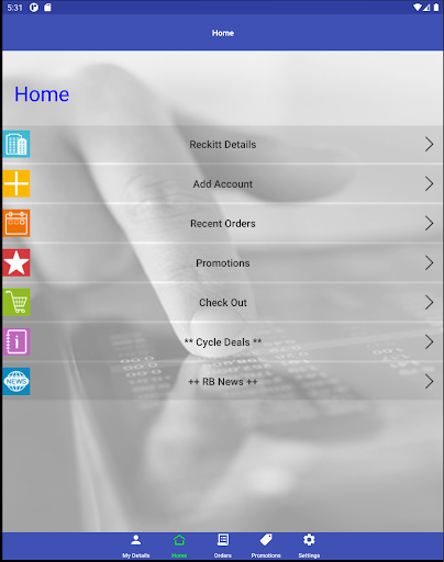 Android application RB05_Arcos screenshort