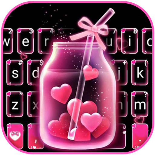 Pink Love Neon Theme  Icon