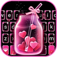 Тема для клавиатуры Pink Love Neon