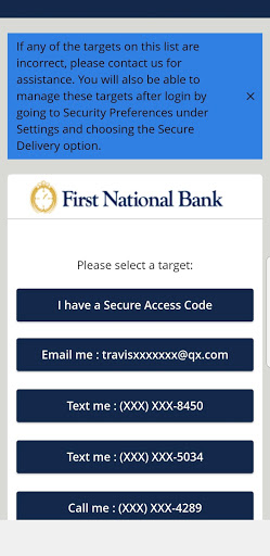 First National Bank Mobile Screen 3