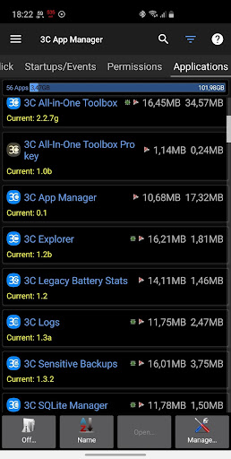 3C App Manager Screen 2