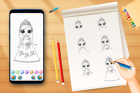 Draw Cute Girls - Learn How to Draw Famous Girls 1.0.2 APK screenshots 8
