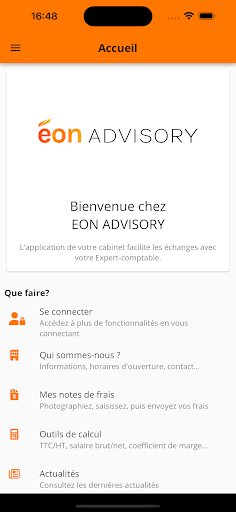 Android application EON ADVISORY screenshort