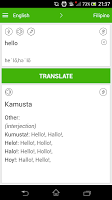 screenshot of Filipino English Translator