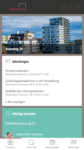 Android application Avenida screenshort