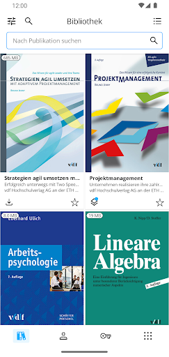 Android application vdf Hochschulverlag screenshort
