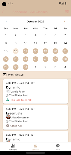 The Pilates Hub Screen 3
