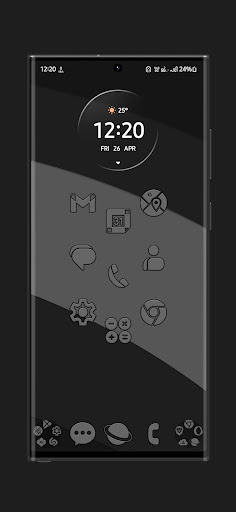 Screenshot of Black Line Gray Icons